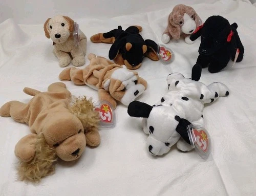 Ty Beanie Baby Dogs Lot of 7 Vintage  NWT