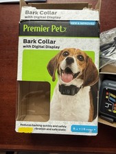 Premier Pet Bark Collar Digital Display Reduces barking quickly safely OPEN BOX