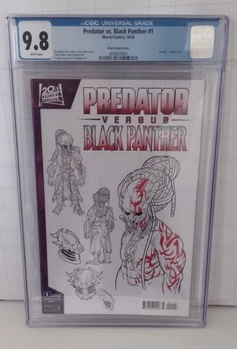 Predator vs. Black Panther #1 Graded CGC 9.8 Chris Allen "Design" Variant cover