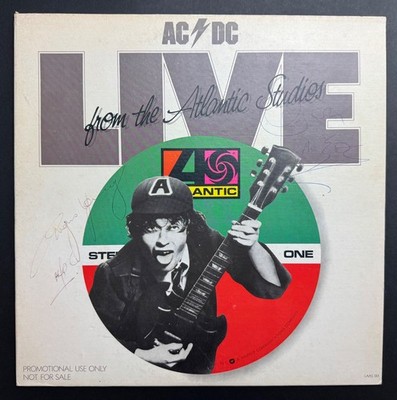 AC/DC   Live From The Atlantic Studios 1978 U.S. Promo Signed by Angus Bon Scott