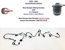2020-2022 Vw Passat Rear Bumper Wire Harness 6 Sensors Black 5q0.919.275.b 10