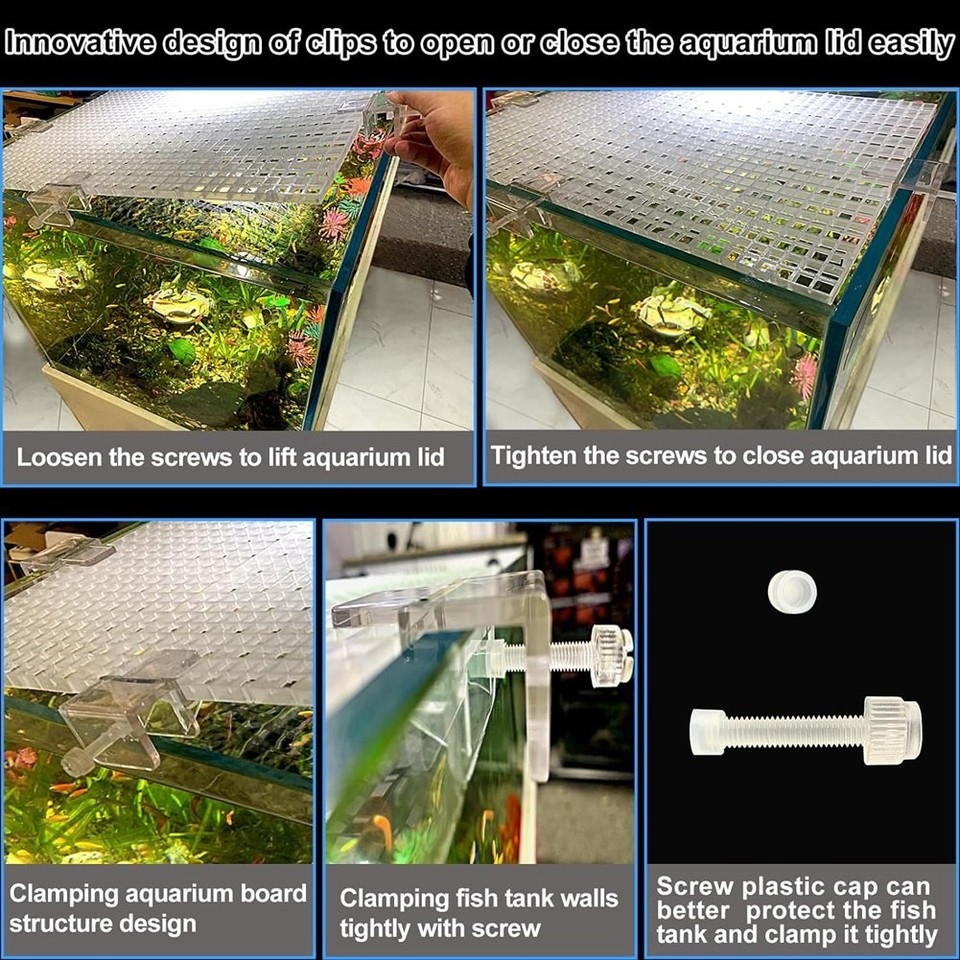 Aquarium Netzabdeckung Selbst Montierbar - Verhindert Fischsprung, Maßgeschneidert