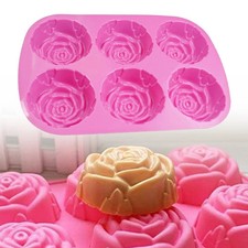 Rose Flower Cake Silicone Mould Chocolate Cake 3D Decorating Hand Baking Mold