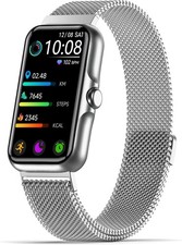 Health Fitness Tracker, Smart Watch with 24/7 Heart Rate and Blood Silver