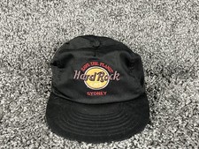 Vintage Hard Rock Cafe Sydney Dad Hat Black Made In USA Adjustable Strapback