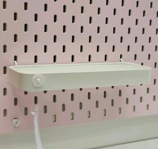 Ikea Skadis Pegboard Shelf White Container New 11.5" x 4.5"