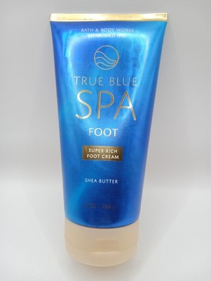 Bath & Body Works True Blue Spa Body Super Rich Foot Cream 8 oz FREE SHIP