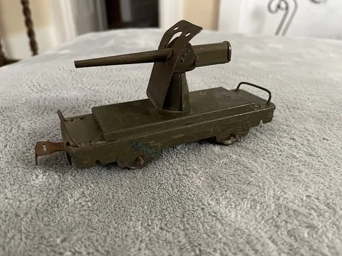 Marx Army Train Gun Flatbed