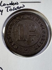 1880 South Africa East London 1 Penny Ferry Token