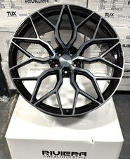 4x21" AUDI RS6 C7 2013-2018 RIVIERA RF108 FLOW FORMED DUAL BLACK 10.5J ALLOYS