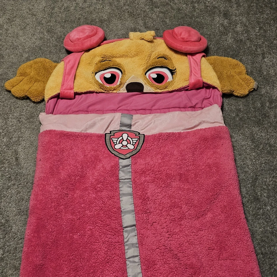Nickelodeon Paw Patrol Skye Sherpa Siesta Saco de Dormir Cachorro Rosa 26x60 en RARO Foto 3 de 4