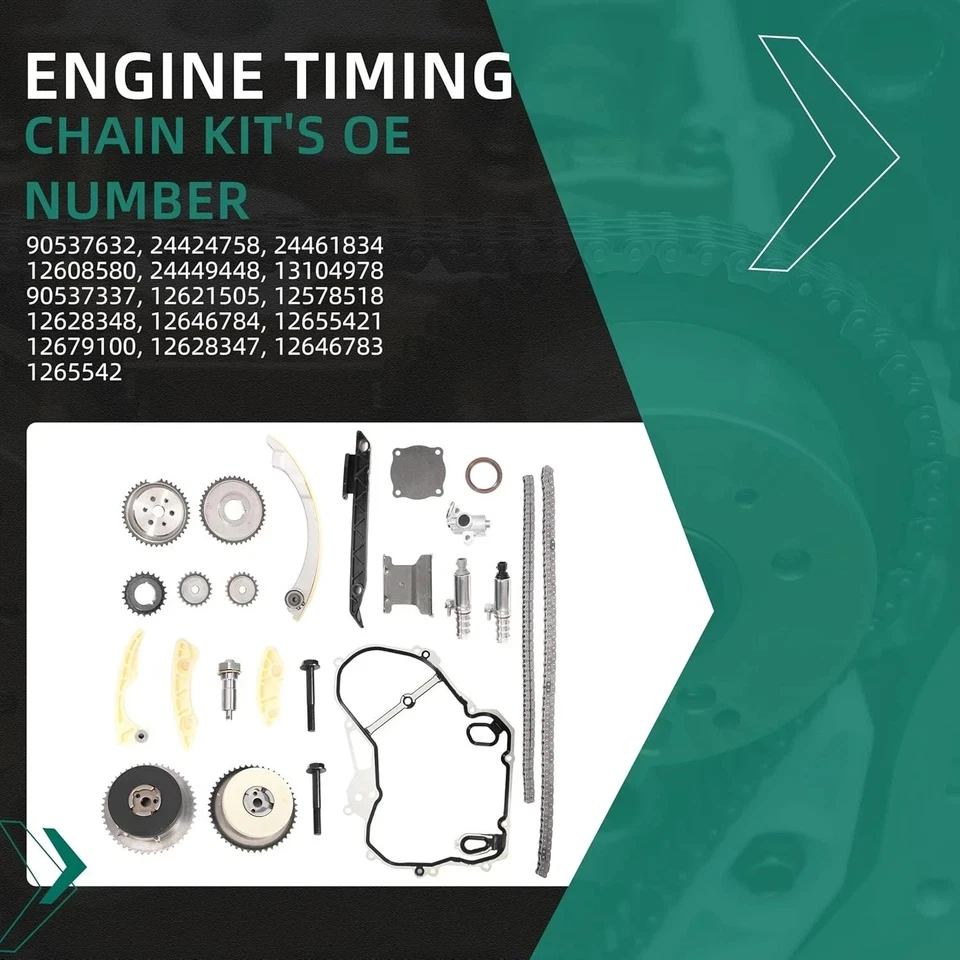 Timing Chain Kit with VCT Solenoid & Gasket fits Chevy Malibu Cobalt Pontiac - Image 3 of 4