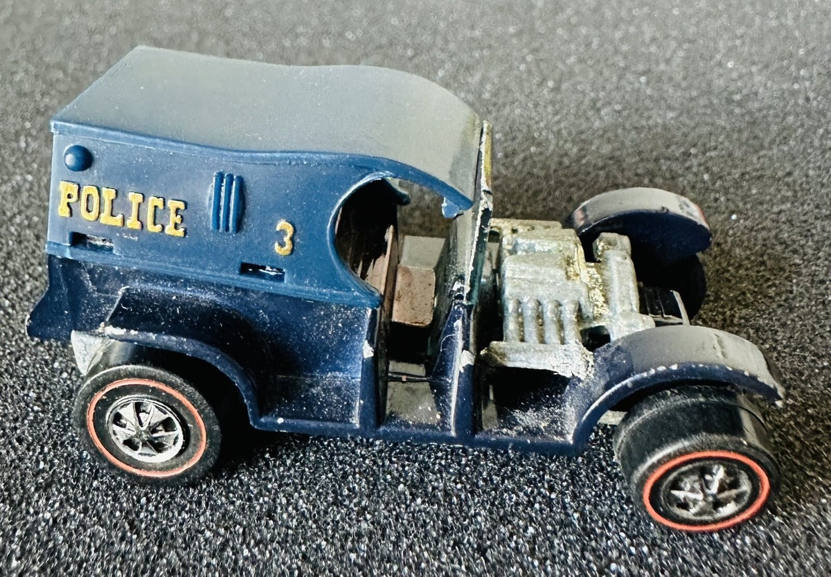 Hotwheels Redline Paddy Wagon Mattel Hong Kong 1969 bleu foncé