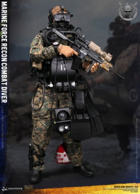 1/6 DAMTOYS 78055 USMC Marine Recon Combat Diver Woodland MARPAT