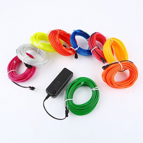1-5M LED Coche Interior Atmósfera Brillo EL Cable Neón Tira Luz Lámpara Decoración - Imagen 7 de 31