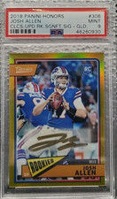 2018 Honors #306 Classic Significant Signature Josh Allen Gold 24/25 PSA 9!!!