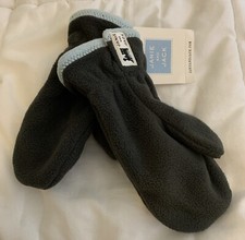 NEW W/TAG JANIE AND JACK DARK GRAY 2-3T MITTENS BLUE ACCENTS 2011 HOLIDAY TRAIN