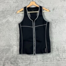 SaunaFX Vest Large Black Neoprene Sauna Exercise Full Zip Suit Top Womens Tank
