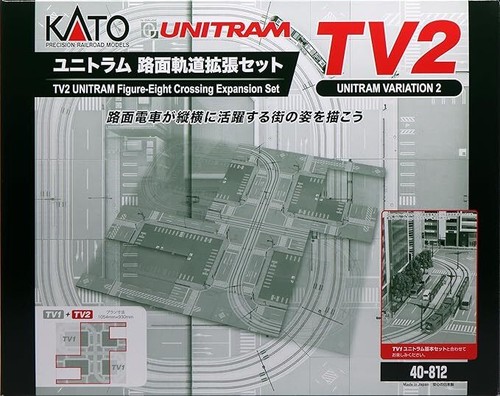 KATO N Gauge 40-812 TV2 UNITRAM Figure-Eight Crossing Expansion Set - Picture 2 of 3