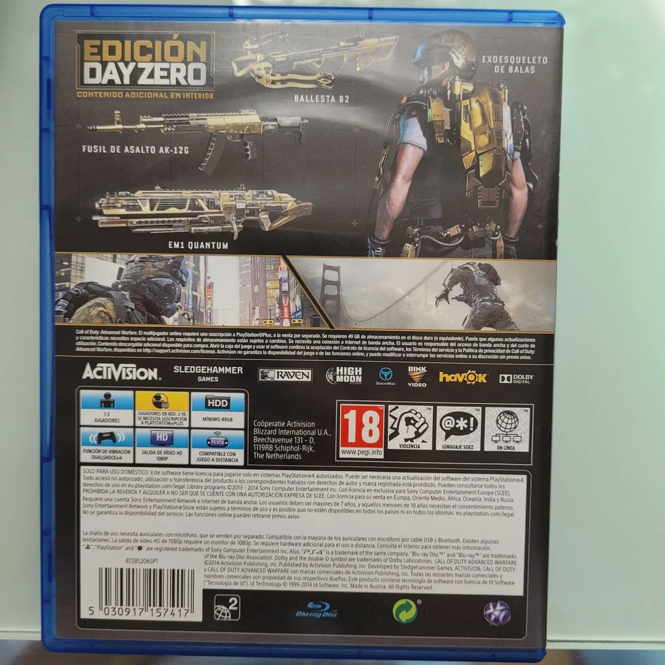 Call of Duty: Advanced Warfare - Edición Day Zero (Sony PlayStation 4, 2014), foto 2 de 4