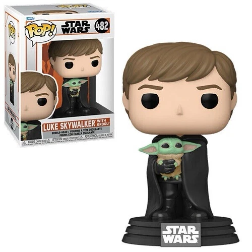 Star Wars Funko Pop - Luke Skywalker & Grogu #482 (NEW WITH PROTECTIVE CASE)