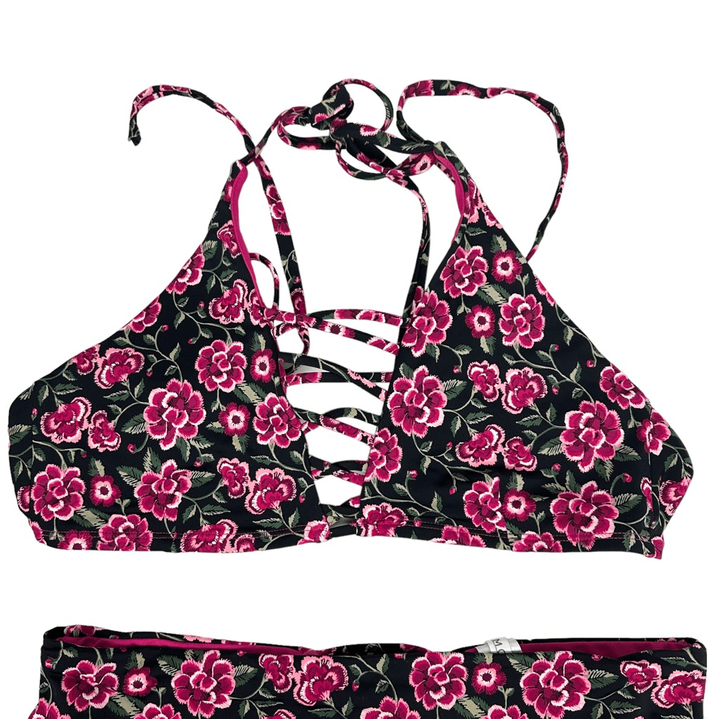 Moxi Blu Women's V-Neck Swimsuit Top With Strappy Criss-Cross