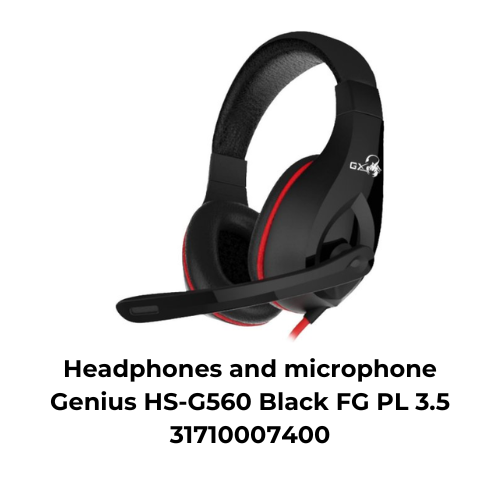 Headphones and microphone Genius HS-G560 Black FG PL 3.5