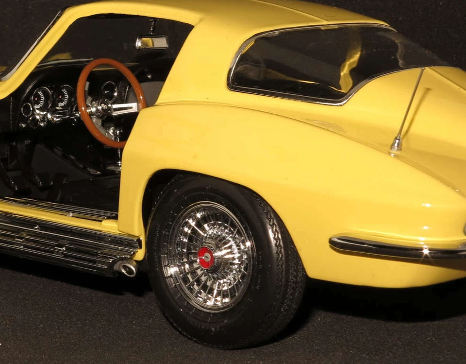 Coche de carreras Corvette Chevrolet Chevy 1 modelo de metal construido a medida 12 55 24 57 18 1963 Foto 3 de 4