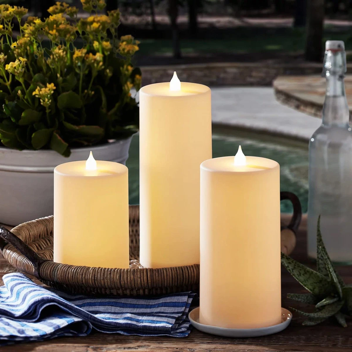 Outdoor 2024 flameless candles