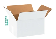 8x6x4" Cardboard Corrugated Boxes White Great up to 65 lbs by Shipping Depot