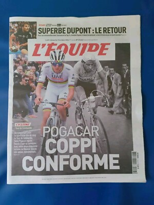 POGACAR 4. TOUR DE LOMBARDIE / DUPONT LE RETURN / JOURNAL L'EQUIPE 13.10.2024
