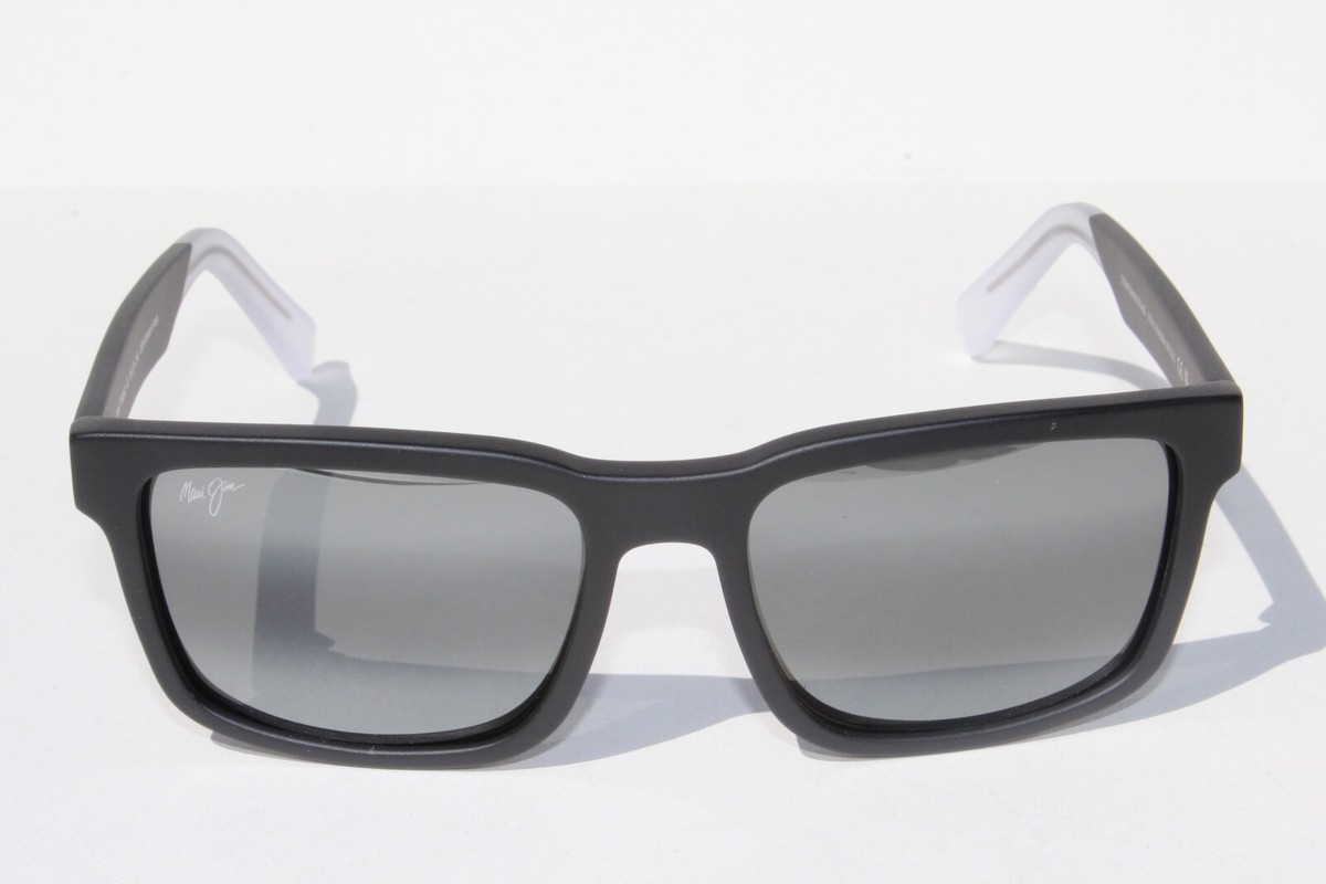 Maui Jim Stone Shack Matte Black with Crystal Tips Frame