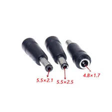 DC 4.8 x 1.7 MM Female Jack Plug Connector 5.5 2.1MM 2.5 MM Male Power Adapter