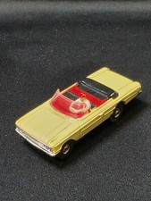 ORIGINAL AURORA TJET 1351 YELLOW 1963 GALAXIE 500XL CONVERTABLE HO SLOT CAR
