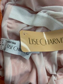 $253 Lise Charmel Womens Pink Seduction Twisted Halter One-Piece Swimsuit Size L