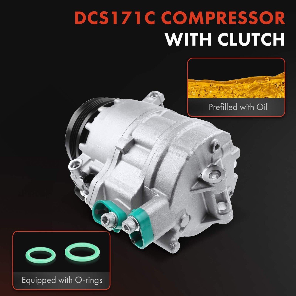 New A/C Compressor with Clutch for BMW E53 X5 4.4i 4.8is 2004-2006