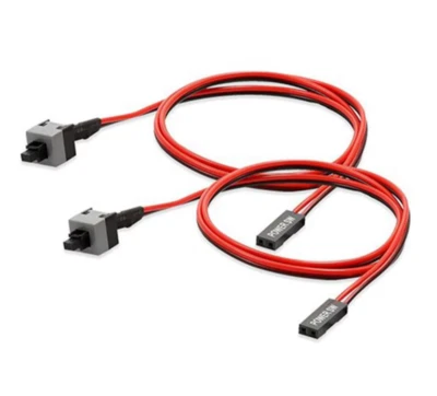 ELESAVEE 2 Stk. Taster Power ON OFF Switch Reset Kabel Schalter ATX Mainboard PC Gehäuse