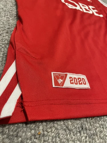 SYDNEY SWANS AFL 2020 ISC TEAM TRAINING SINGLET MUSCLE TOP. - Picture 5 of 6