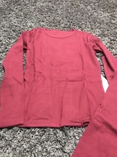 Dreamby Thermal Leggings And Top Size Medium Claret Red