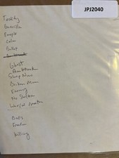 RAGE AGAINST THE MACHINE VERY RARE TOM MORELLO HAND-WRITTEN SETLIST 1999 COA