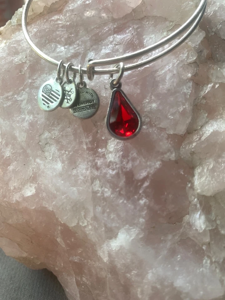 Nuevo ALEX AND ANI Brazalete Brazalete Pasión Cristal Siam Luz Rojo Swarovski Foto 4 de 4