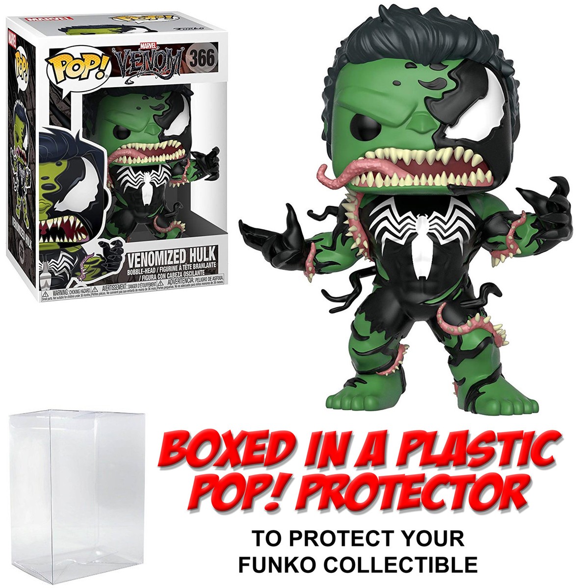 Funko POP! Marvel ~ VENOMIZED HULK (#366) VINYL FIGURE w/Protector