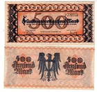 Germany GERMANY KAISERSLAUTERN 500 MARK BANKNOTE 1923 NOTGELD EAGLE VF GOOD C...