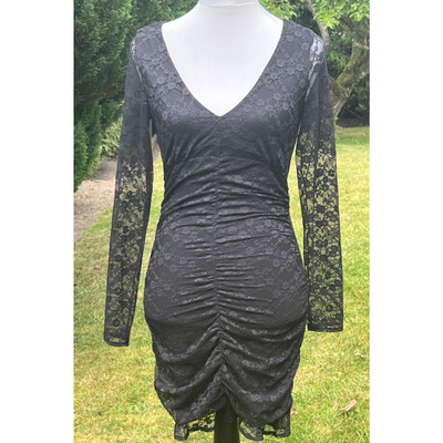H&M Divided LBD Black Floral Lace Long Sleeve Size S Ruched Christmas Party BNWT