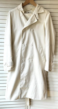 G-star Gstar Raw Deline Classic Trench Cream Off White Coat Jacket Small Uk10/38