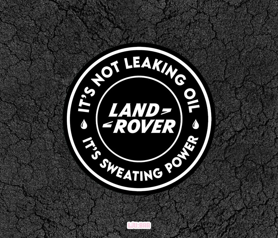Land Rover no tiene fugas de aceite, es potencia de sudoración - pegatinas de automóviles ventanas, etc. Foto 3 de 4