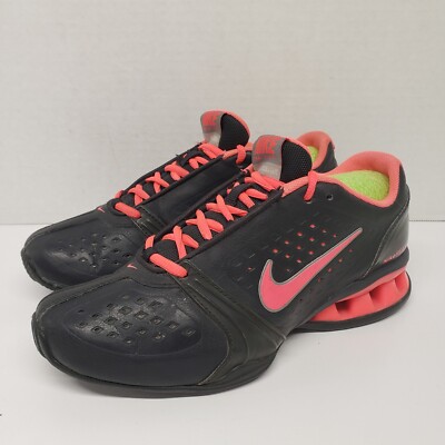 Nike Reax Rockstar Black Pink Womens Size 7.5 Running Shoes Sneakers 415355-060