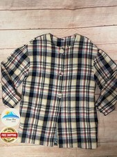 Chic & Pop Made In Italy Cotton Plaid Multicolor Blazer Size M