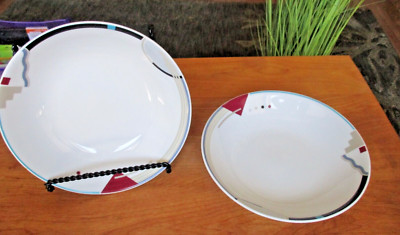 New Studio Nova Y0105 Attitudes 7 5/8''W X 1 5/8''H Coupe Soup Bowls SET OF 2
