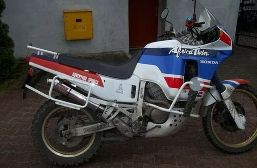 HONDA AFRICA TWIN 650 RD03 SILENCER EXHAUST MUFFLER END CAN OVAL 50 CM POLISHED - Zdjęcie 2 z 8